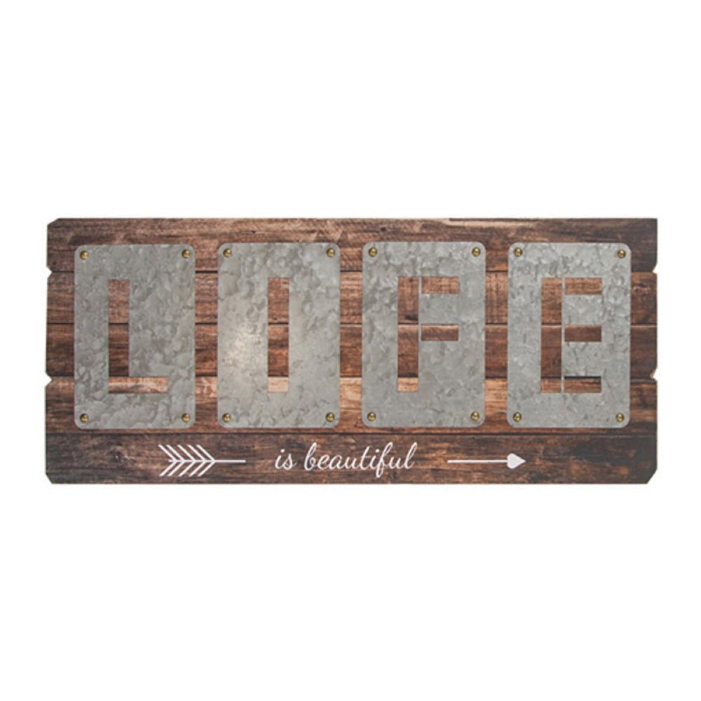 Life Is Beautiful Cutout Sign 28" x 12" x 0.75" By Manual Woodworkers & Weavers
