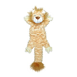 Fat Tail Squeaky Plush Tug Dog Toy - Lion / Small 7"