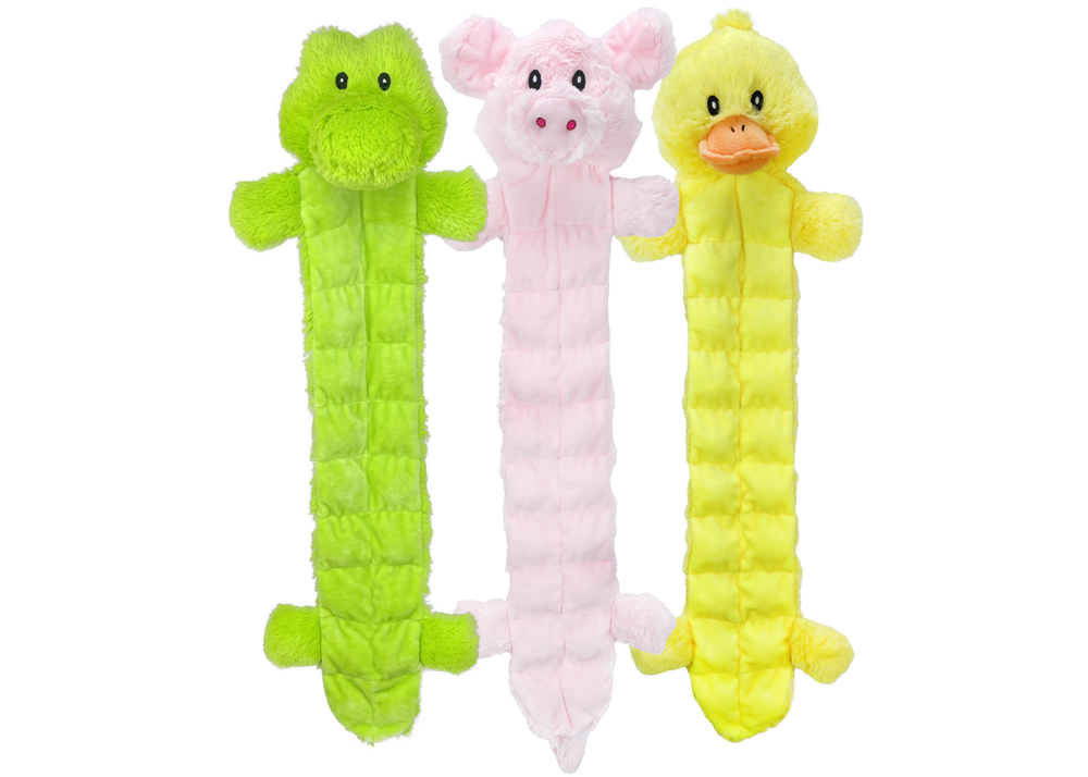 Multipet Pet Envy Long Squeaker Mat Plush Dog Toy - 24"