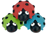 Multipet Look Who's Poppin' Ladybug Plush Dog Toy - 5"