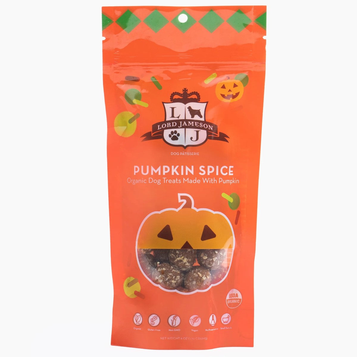 Lord Jameson Organic Dog Treats, Holiday Pumpkin Spice 6oz