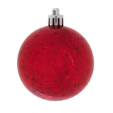 Vickerman Shiny Mercury Ball Ornament, 4", Red
