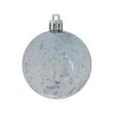Vickerman Shiny Mercury Ball Ornament, 4", Baby Blue