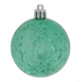 Vickerman Shiny Mercury Ball Ornament, 4", Teal
