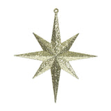 Vickerman Glitter Bethlehem Star Ornament, 8", Gold