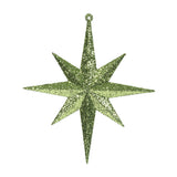 Vickerman Glitter Bethlehem Star Ornament, 8", Lime