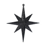 Vickerman Glitter Bethlehem Star Ornament, 8", Black