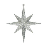 Vickerman Glitter Bethlehem Star Ornament, 8", Champagne