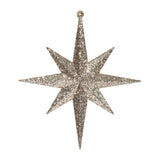 Vickerman Glitter Bethlehem Star Ornament, 8", Rose Gold