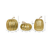 Vickerman 8" Glitter Pumpkins Assorted Set