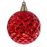 Vickerman Diamond Mercury Ornament, 4.75", Red
