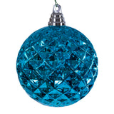 Vickerman Diamond Mercury Ornament, 4.75", Turquoise