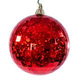 Vickerman Mirror Mercury Ornament, 4", Red