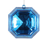 Vickerman Square Jewel Glitter Ornament, Blue