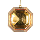 Vickerman Square Jewel Glitter Ornament, Gold