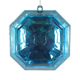 Vickerman Square Jewel Glitter Ornament, Turquoise