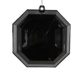 Vickerman Square Jewel Glitter Ornament, Black