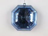 Vickerman Square Jewel Glitter Ornament, Baby Blue