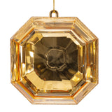 Vickerman Square Jewel Glitter Ornament, Champagne