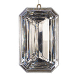 Vickerman Rectangle Jewel Glitter Ornament, Silver