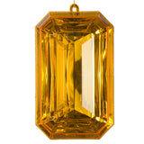 Vickerman Rectangle Jewel Glitter Ornament, Gold