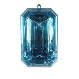 Vickerman Rectangle Jewel Glitter Ornament, Turquoise