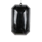 Vickerman Rectangle Jewel Glitter Ornament, Black