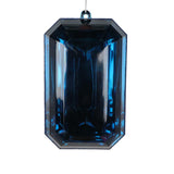 Vickerman Rectangle Jewel Glitter Ornament, Midnight Blue