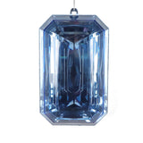 Vickerman Rectangle Jewel Glitter Ornament, Baby Blue