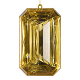 Vickerman Rectangle Jewel Glitter Ornament, Champagne