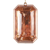 Vickerman Rectangle Jewel Glitter Ornament, Rose Gold