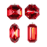 Vickerman Jewel Glitter Ornament Assorted, Red