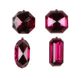 Vickerman Jewel Glitter Ornament Assorted, Burgundy