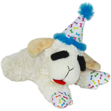 Multipet Lamb Chop With Birthday Hat Dog Toy 10.5" Plush Dog Toy (Assorted Styles)