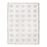 Basket Weave Heart Solid 2-Layer Throw Blanket 46" x 60" By Manual Woodworkers & Weavers
