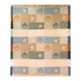 Seashells By The Seashore Throw Blanket 46" x 60"