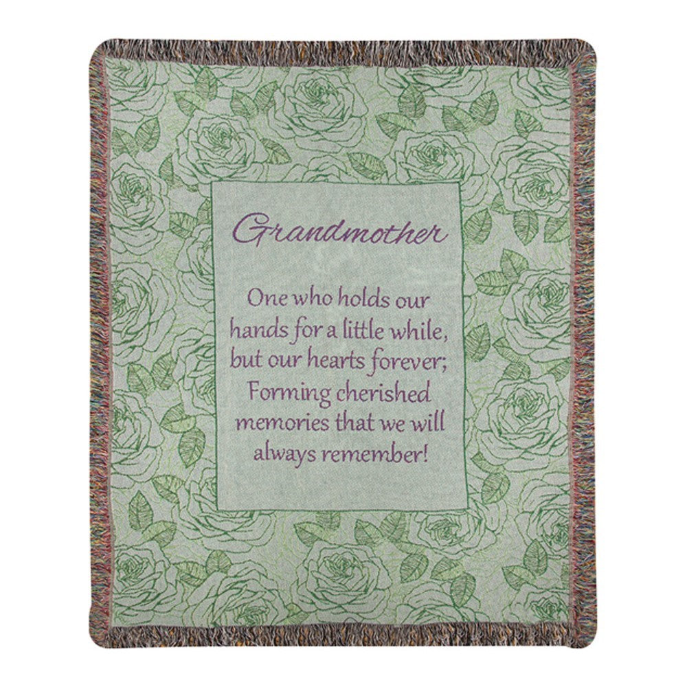 Grandmother... Holds Our Hands Tapestry Throw By Manual Woodworkers & Weavers