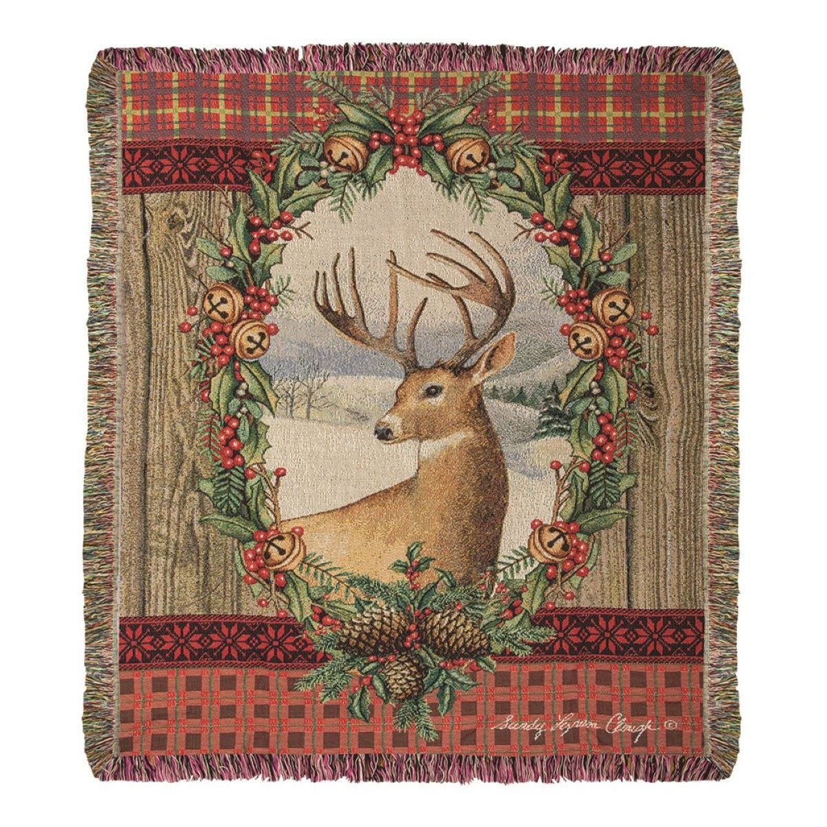 Heaven And Nature Sing Tapestry Throw Blanket By Sandy Lynam Clough