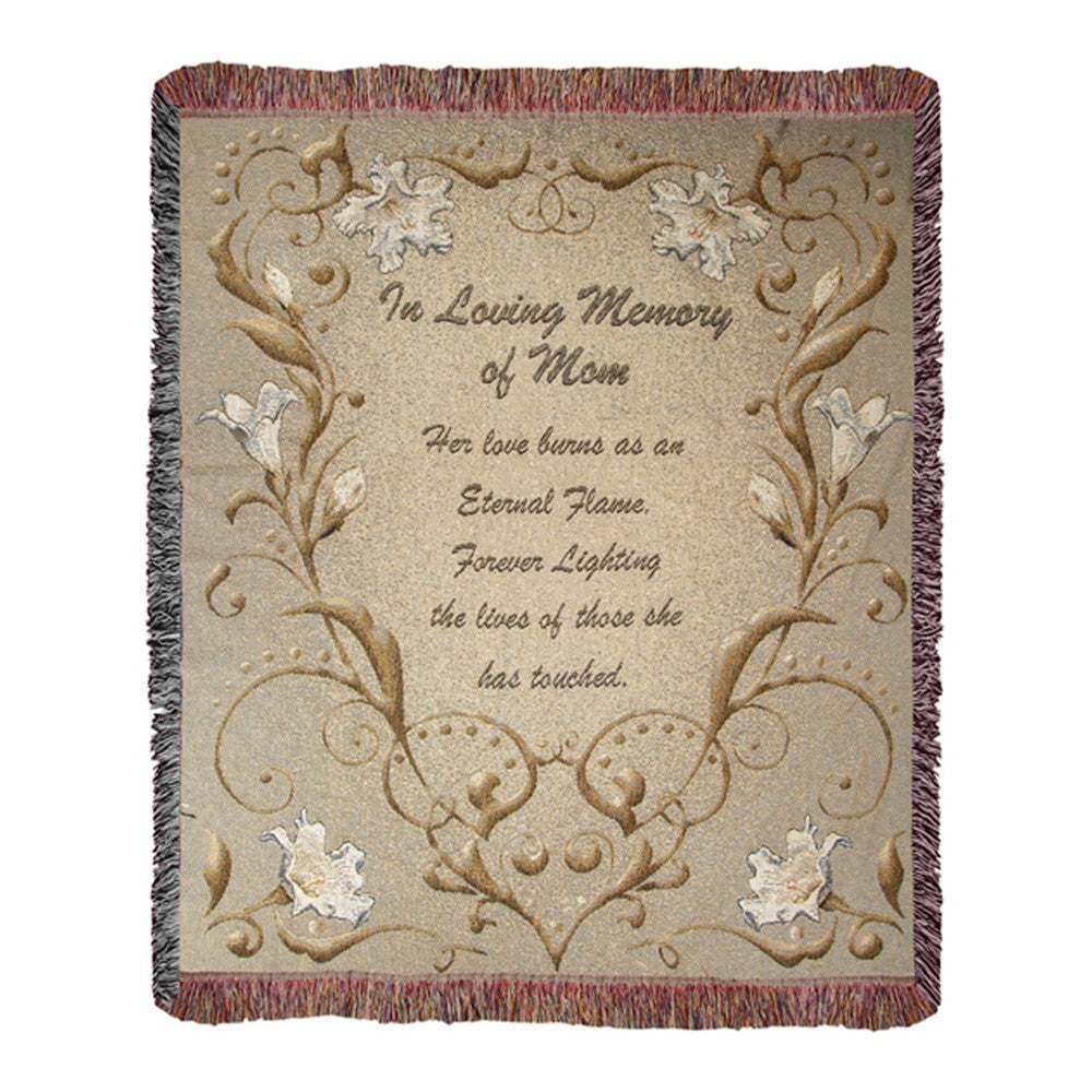 In Loving Memory Of Mom Tapestry Throw By Manual Woodworkers & Weavers