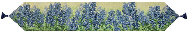 Manual Woodworkers & Weavers Blue Bonnets Runner With Tassel 12.5" x 72" By Manual Woodworkers & Weavers