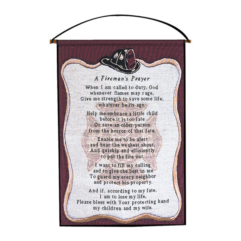 A Firemans Prayer Wall Hanging By Manual Woodworkers & Weavers