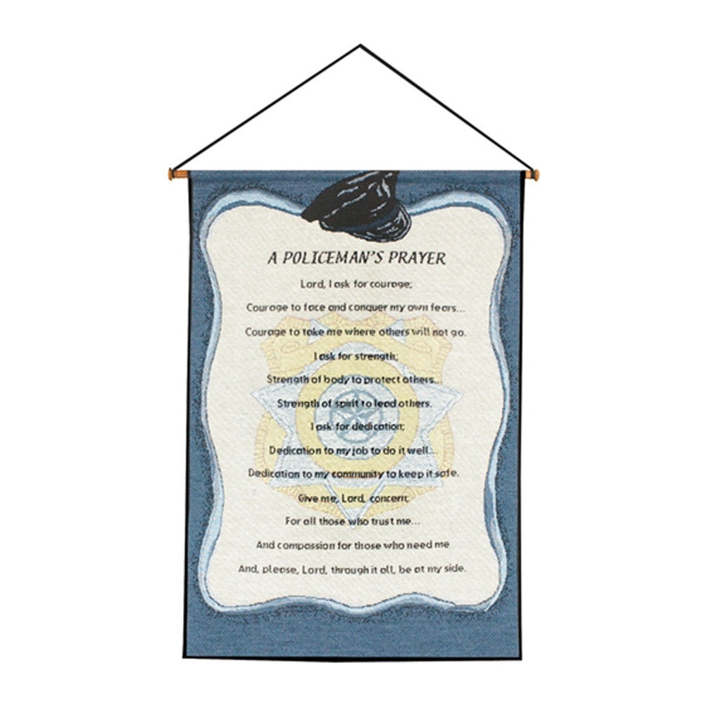 A Policeman's Prayer Wall Hanging By Manual Woodworkers & Weavers