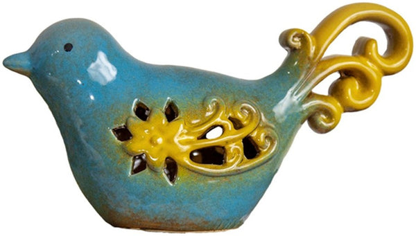 Manual Woodworkers & Weavers Swirl Tailed Birds Ceramic Birds 8.27" L x 4.33" W By Manual Woodworkers & Weavers