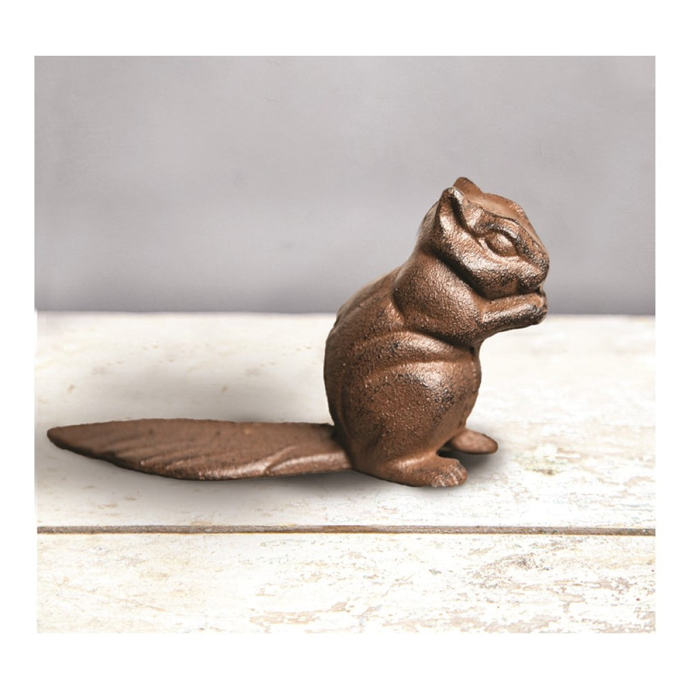 Cast Iron Squirrel Door Stop 7" x 2.5" x 3.75" By Manual Woodworkers & Weavers