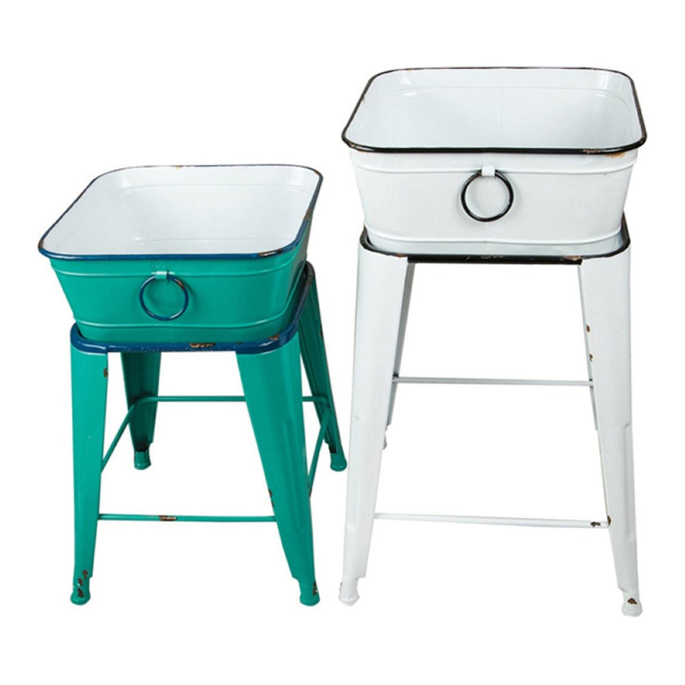 Metal Wash Tub Assortment By Manual Woodworkers & Weavers