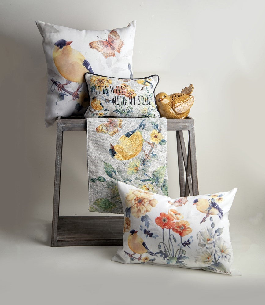 Sunshine Garden Climaweave Pillow By Sandy Lynam Clough