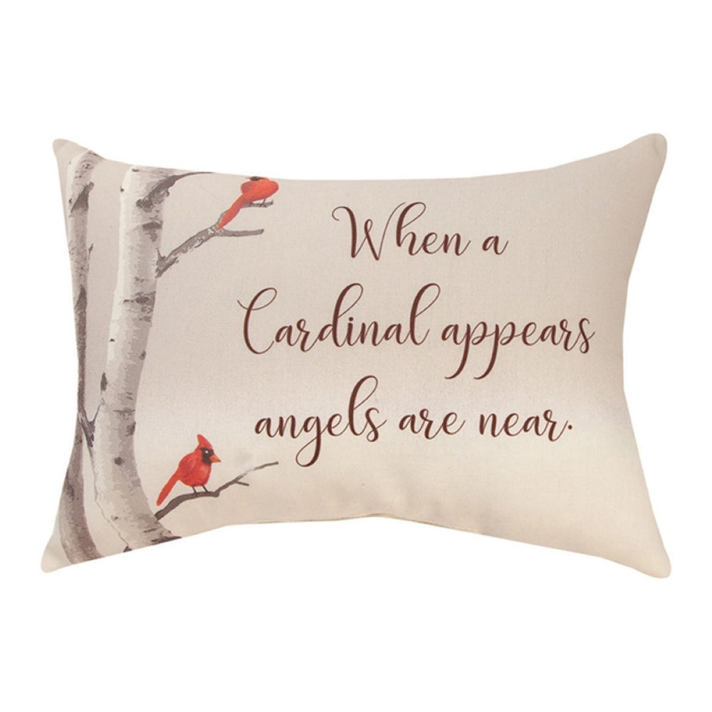 Cardinal Climaweave Throw Pillow 18" x 13" By Manual Woodworkers & Weavers