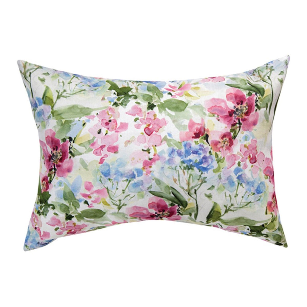Watercolor Birds & Butterflies Climaweave Throw Pillow 18" x 13" By Susan Winget