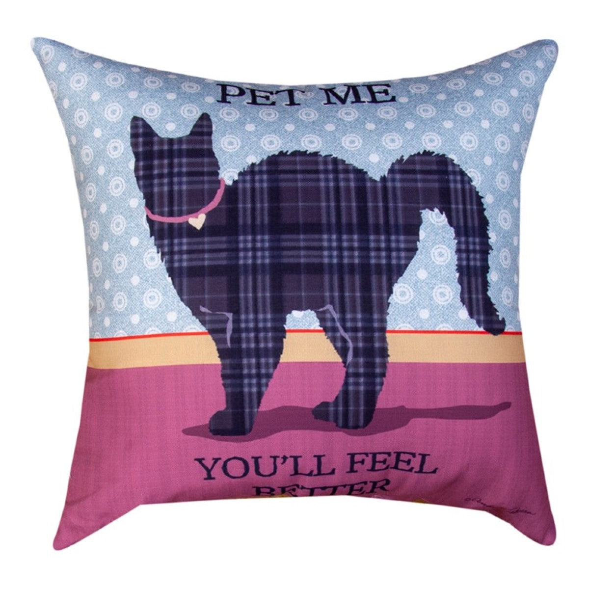 Kitty Wisdom Cat Climaweave Pillows By Andrea Tachiera