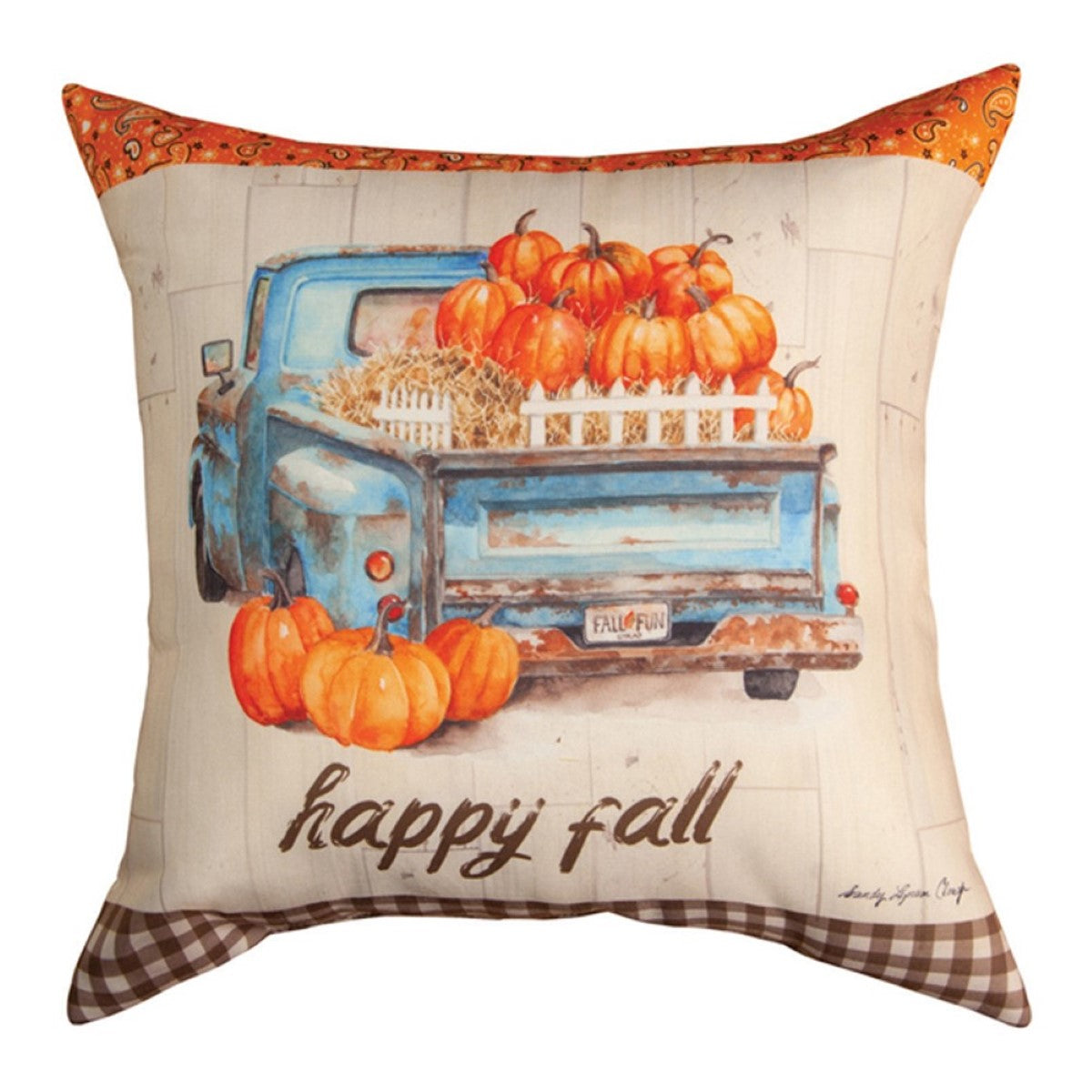 Pumpkin Truck Climaweave Pillows By Sandy Lynam Clough